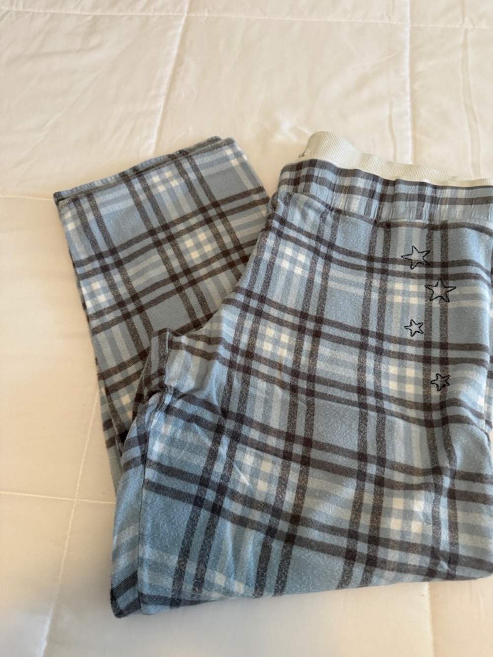 PJ Salvage Blue Plaid Women's Pajama Pants
